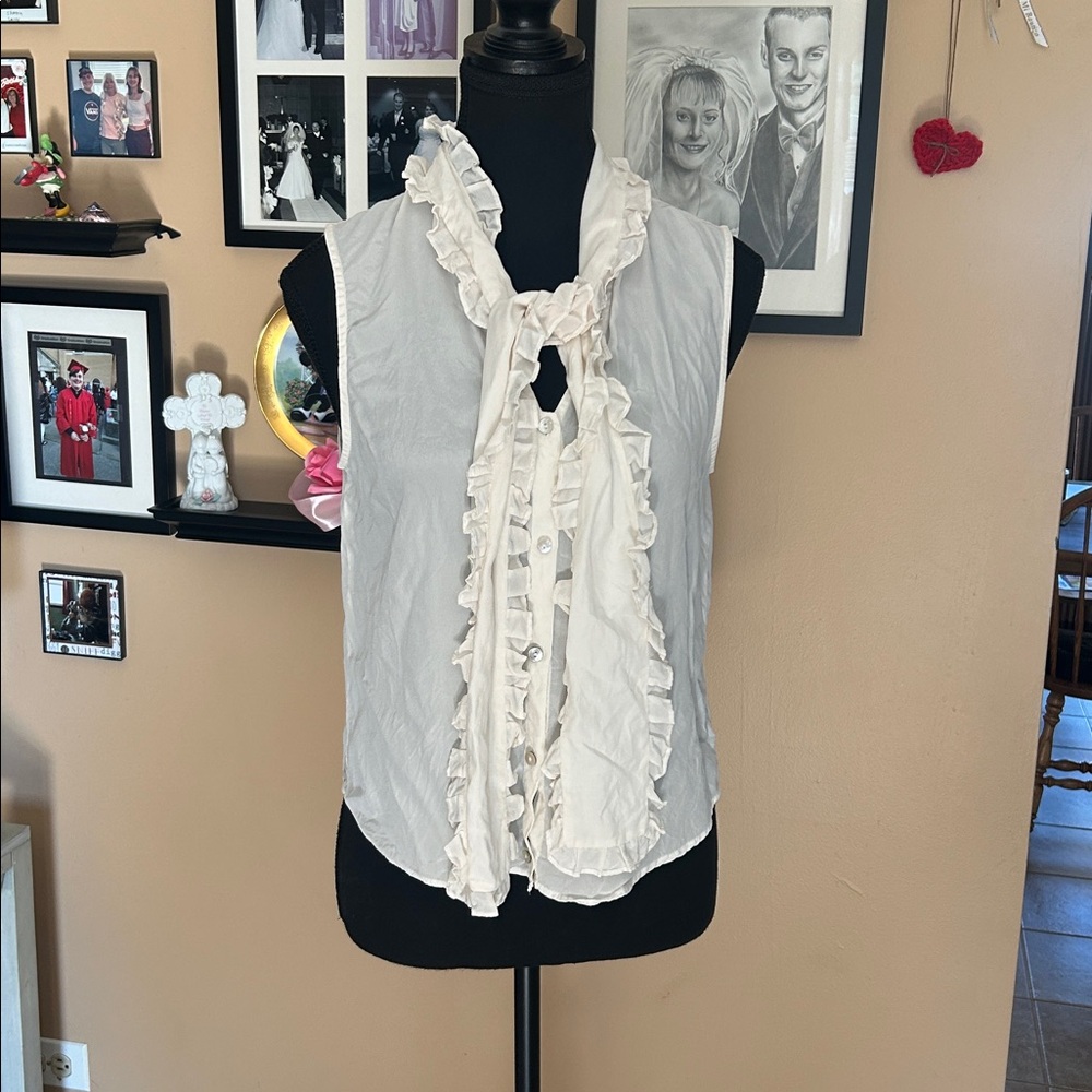 L'AGENCE Classic Ivory Blouse